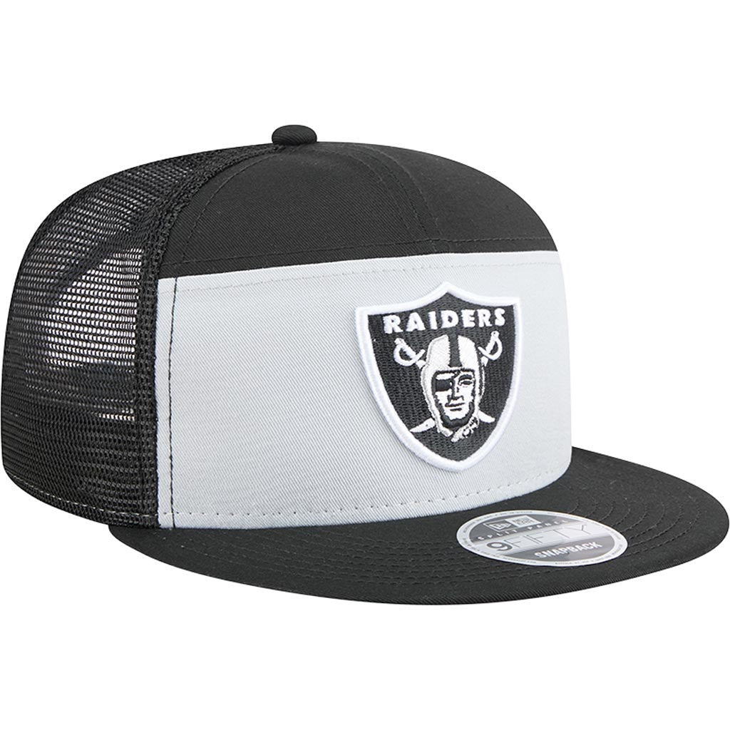 NFL Las Vegas Raiders New Era Outdoor 9FIFTY Split Panel Snapback Hat - Gray