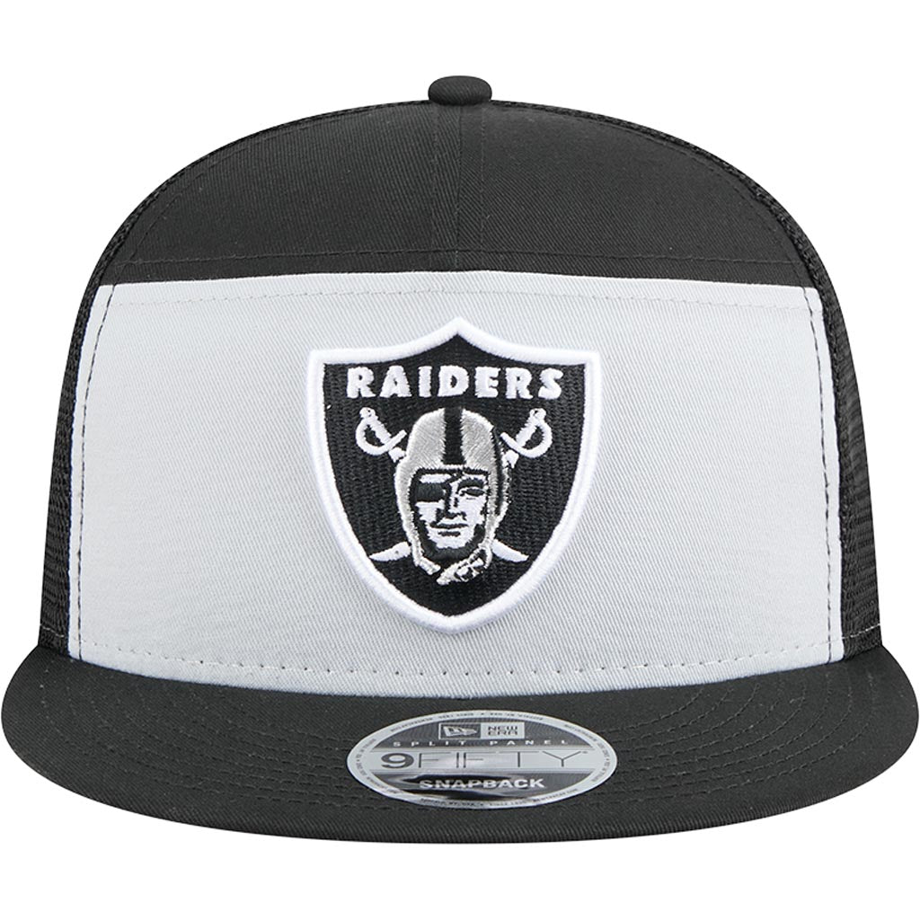 NFL Las Vegas Raiders New Era Outdoor 9FIFTY Split Panel Snapback Hat - Gray