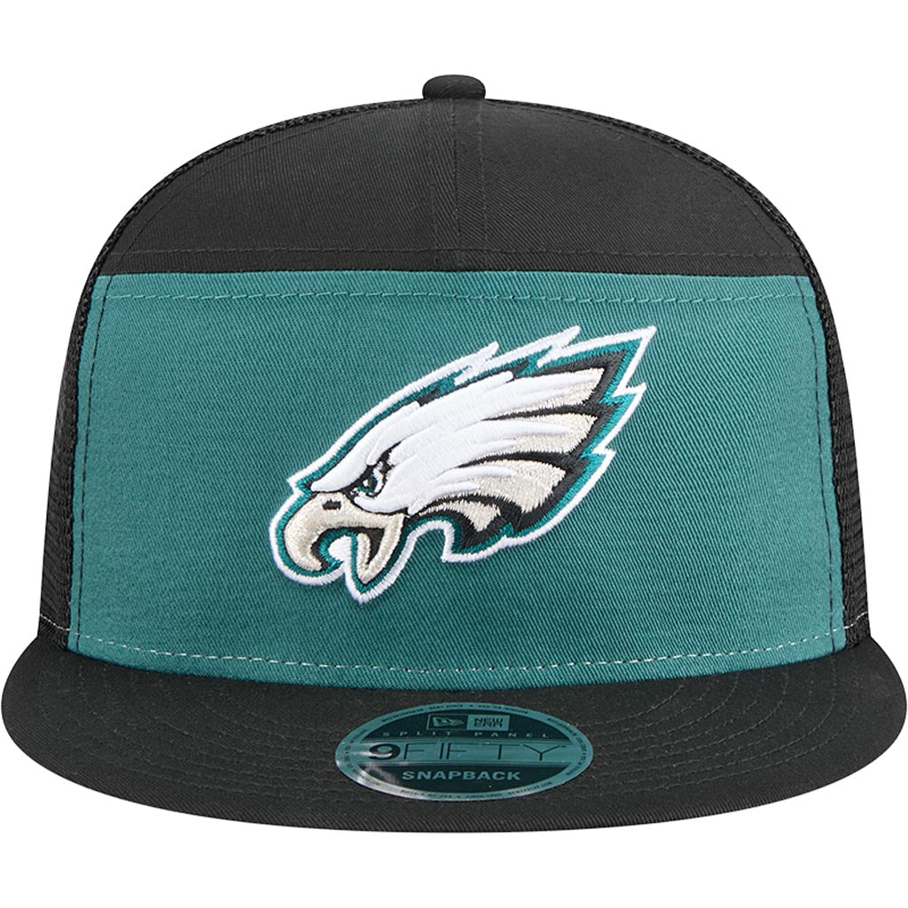 NFL Philadelphia Eagles New Era Outdoor 9FIFTY Split Panel Snapback Hat - Green