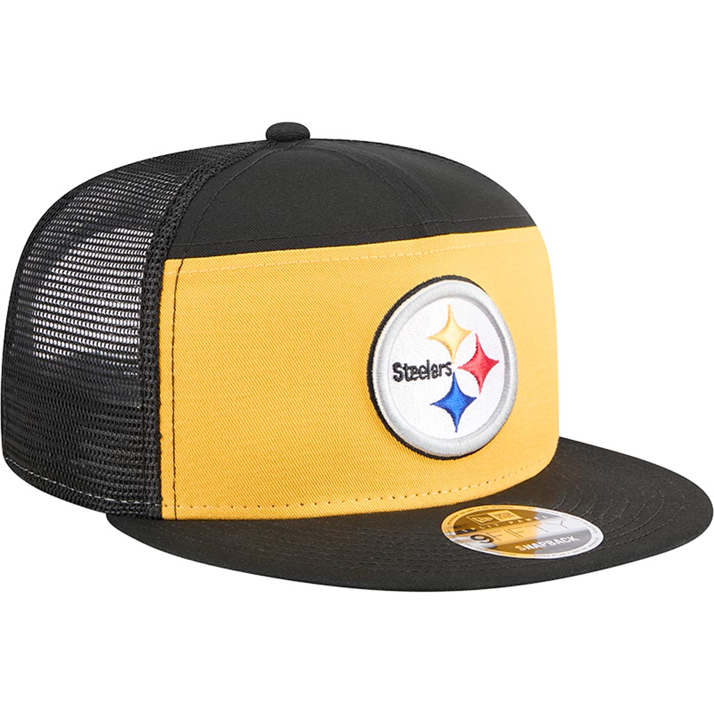 NFL Pittsburgh Steelers New Era Outdoor 9FIFTY Split Panel Snapback Hat - Yellow