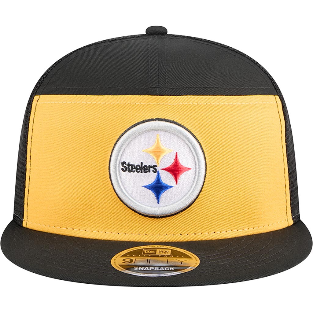 NFL Pittsburgh Steelers New Era Outdoor 9FIFTY Split Panel Snapback Hat - Yellow