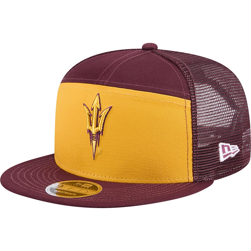 NCAA Arizona State Sun Devils New Era Outdoor 9FIFTY Split Panel Snapback Hat - Gold