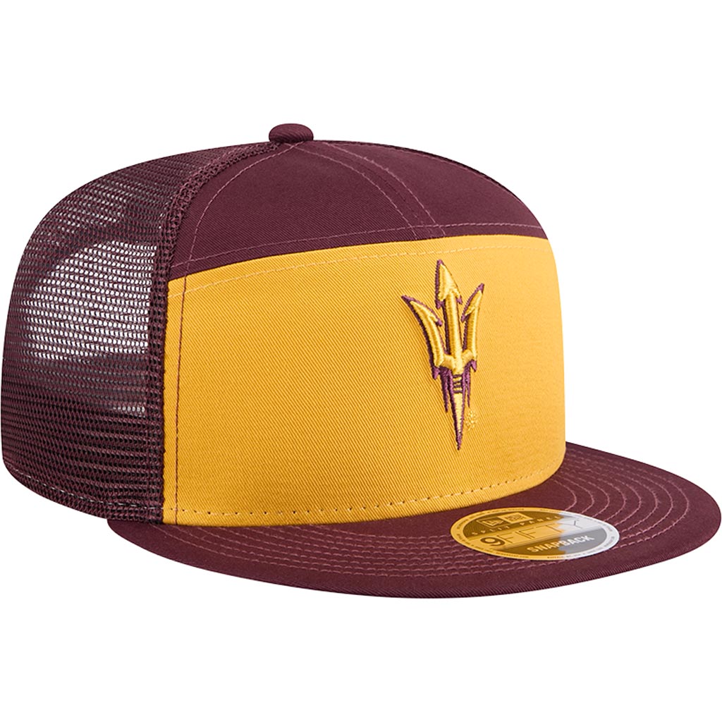 NCAA Arizona State Sun Devils New Era Outdoor 9FIFTY Split Panel Snapback Hat - Gold