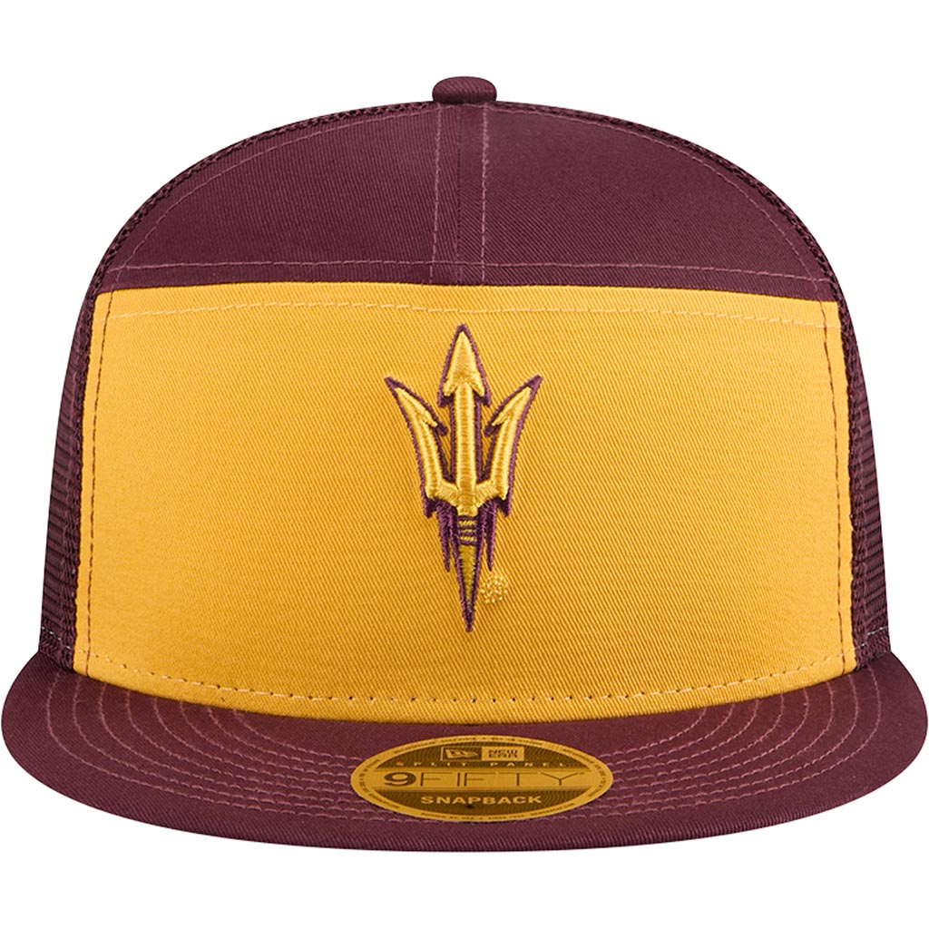 NCAA Arizona State Sun Devils New Era Outdoor 9FIFTY Split Panel Snapback Hat - Gold