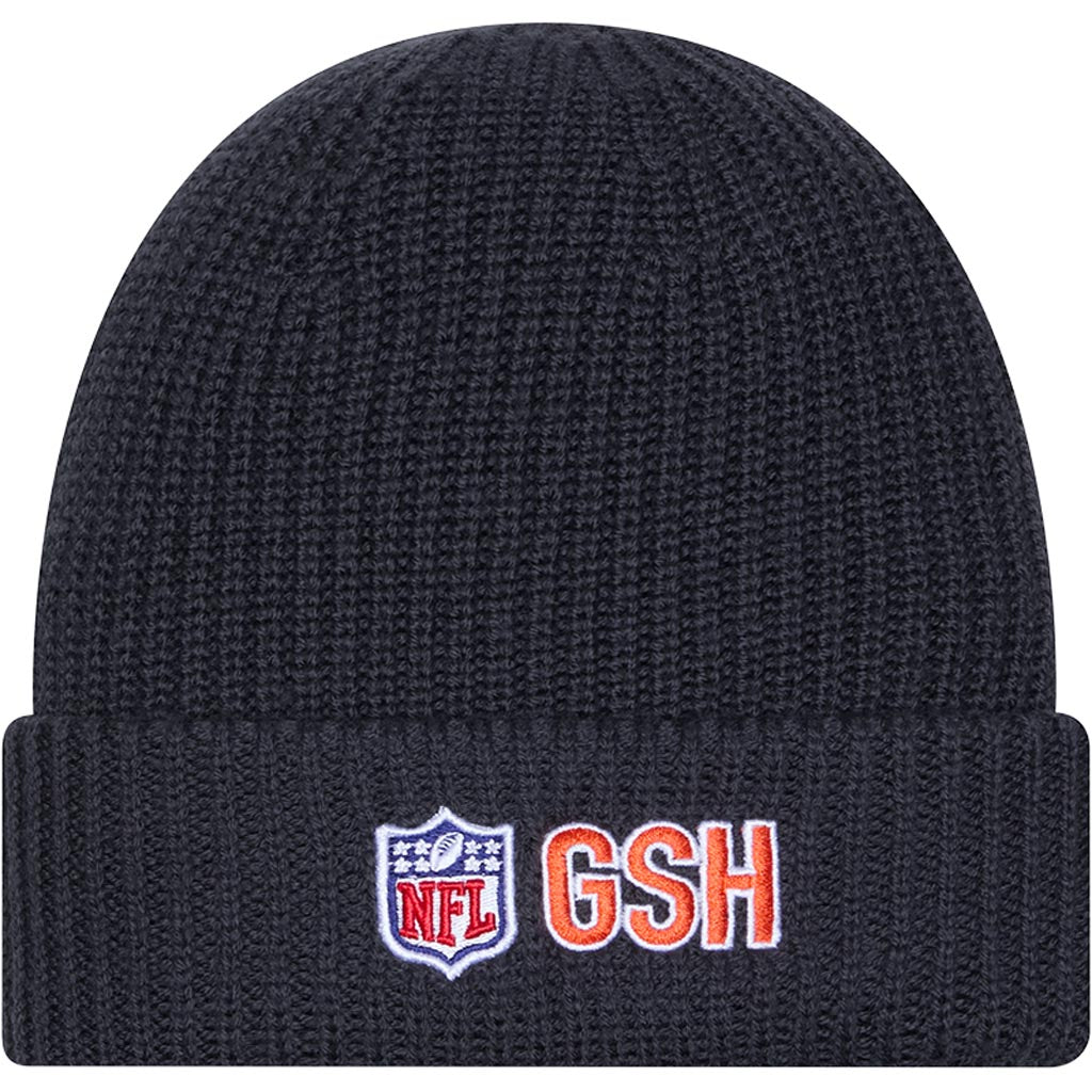 NFL Chicago Bears New Era 2025 Sideline Cold Weather Cuffed Knit Hat - Charcoal