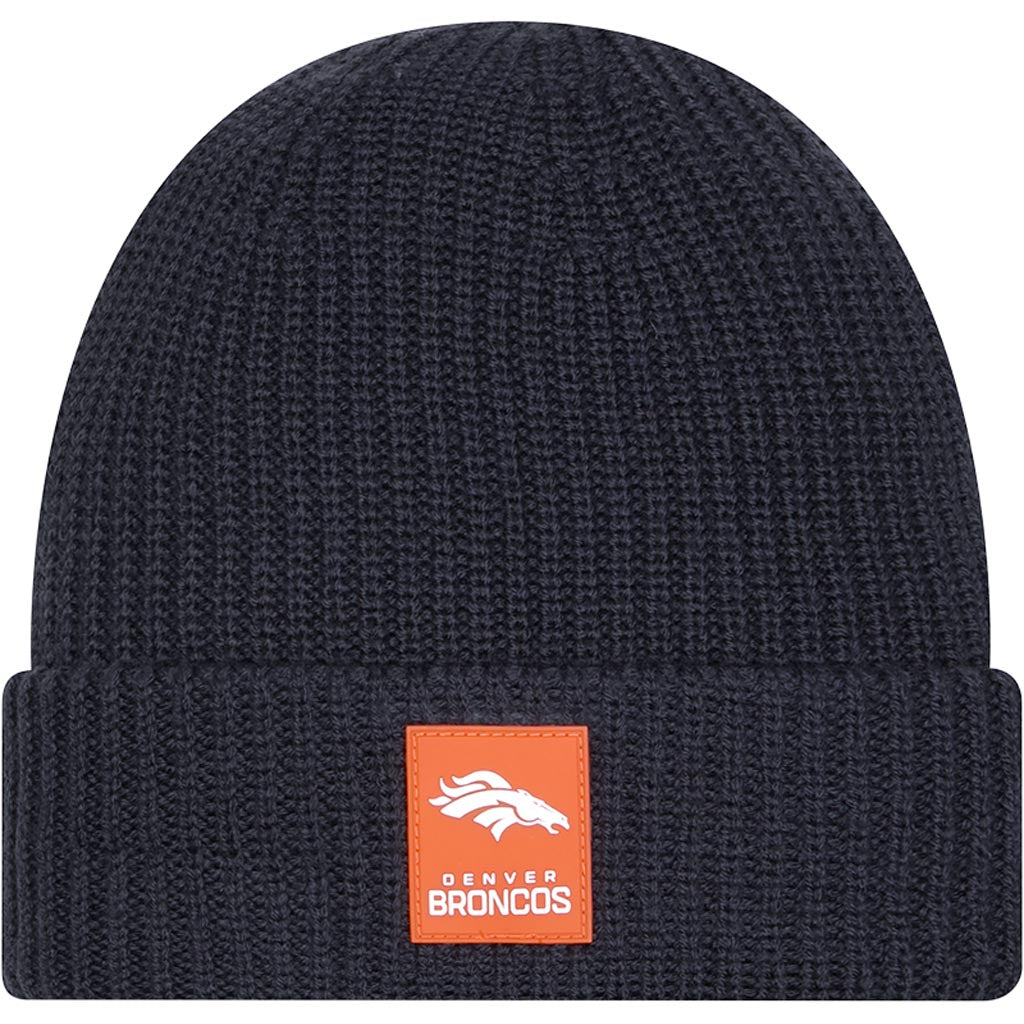 NFL Denver Broncos New Era 2025 Sideline Cold Weather Cuffed Knit Hat - Charcoal