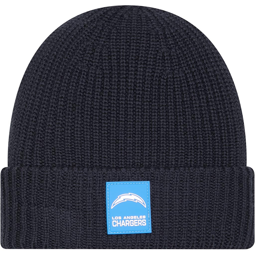 NFL Los Angeles Chargers New Era 2025 Sideline Cold Weather Cuffed Knit Hat - Charcoal