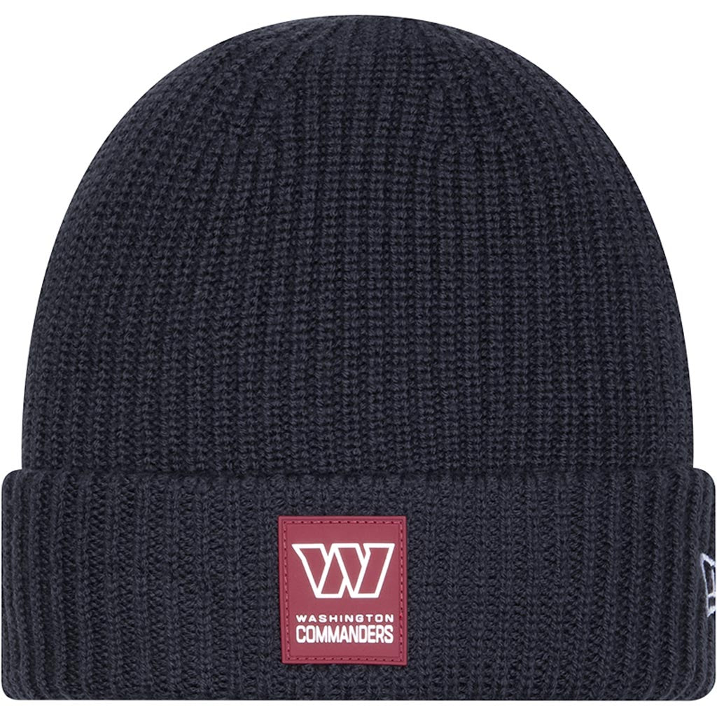 NFL Washington Commanders New Era 2025 Sideline Cold Weather Cuffed Knit Hat - Charcoal