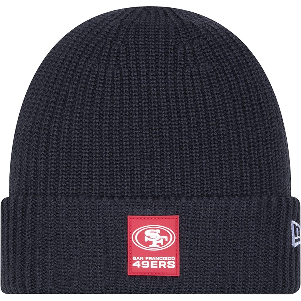 NFL San Francisco 49ers New Era 2025 Sideline Cold Weather Cuffed Knit Hat - Charcoal