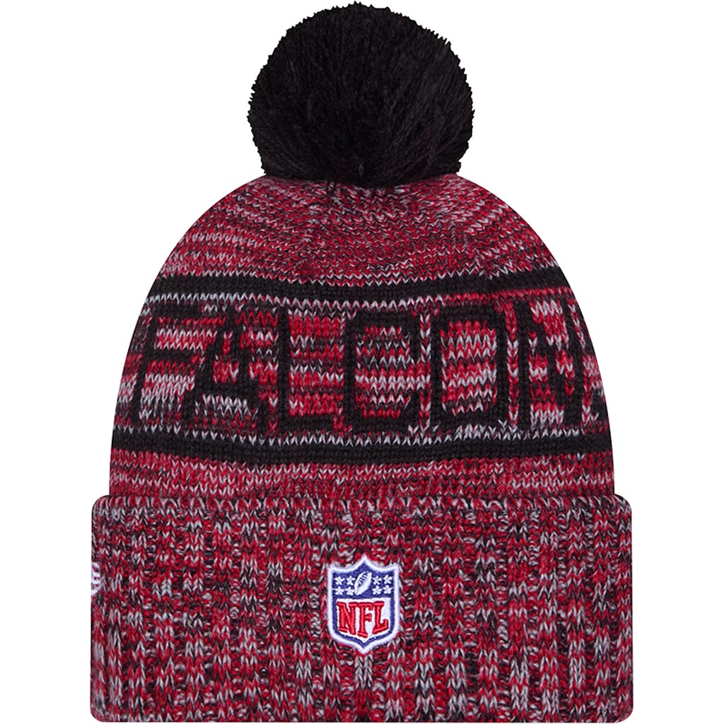 NFL Atlanta Falcons New Era 2025 Sideline Sport Knit Hat - Black