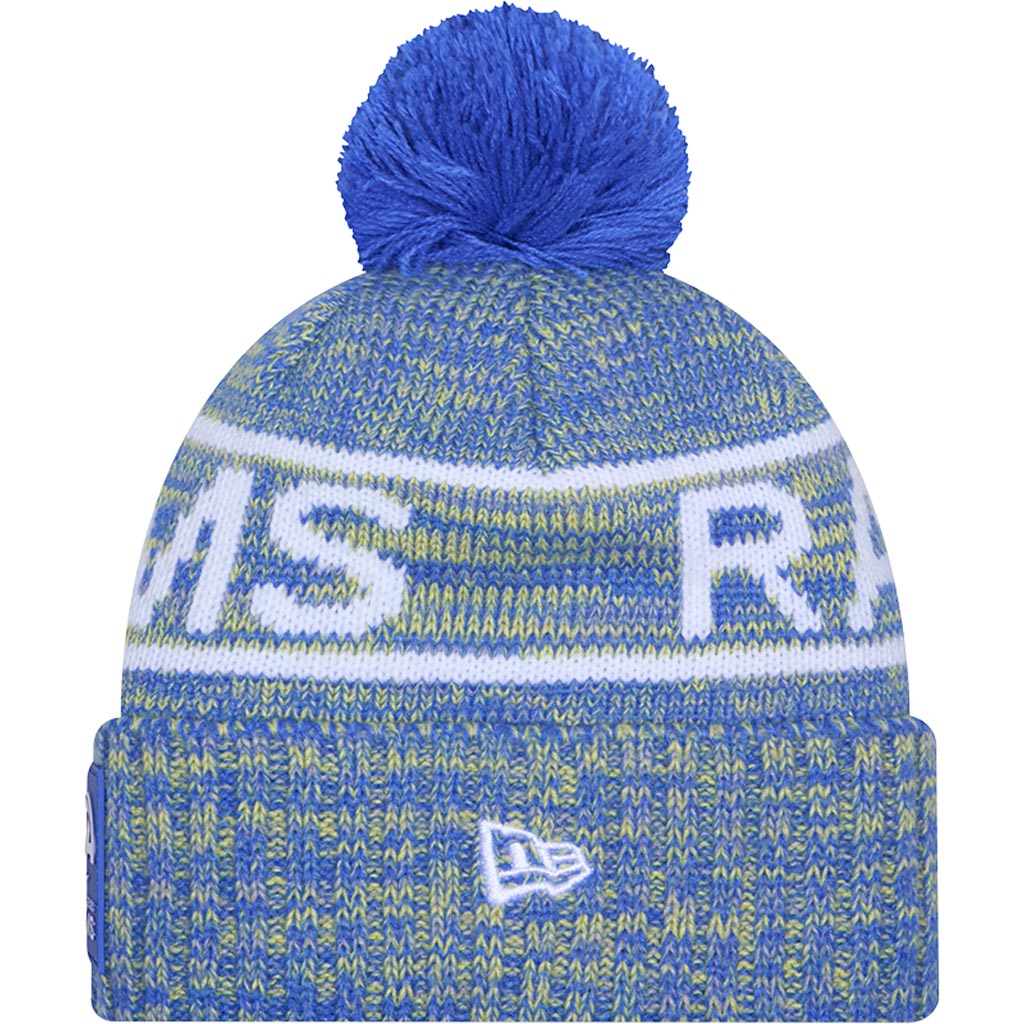 NFL Los Angeles Rams New Era 2025 Sideline Sport Knit Hat - Blue