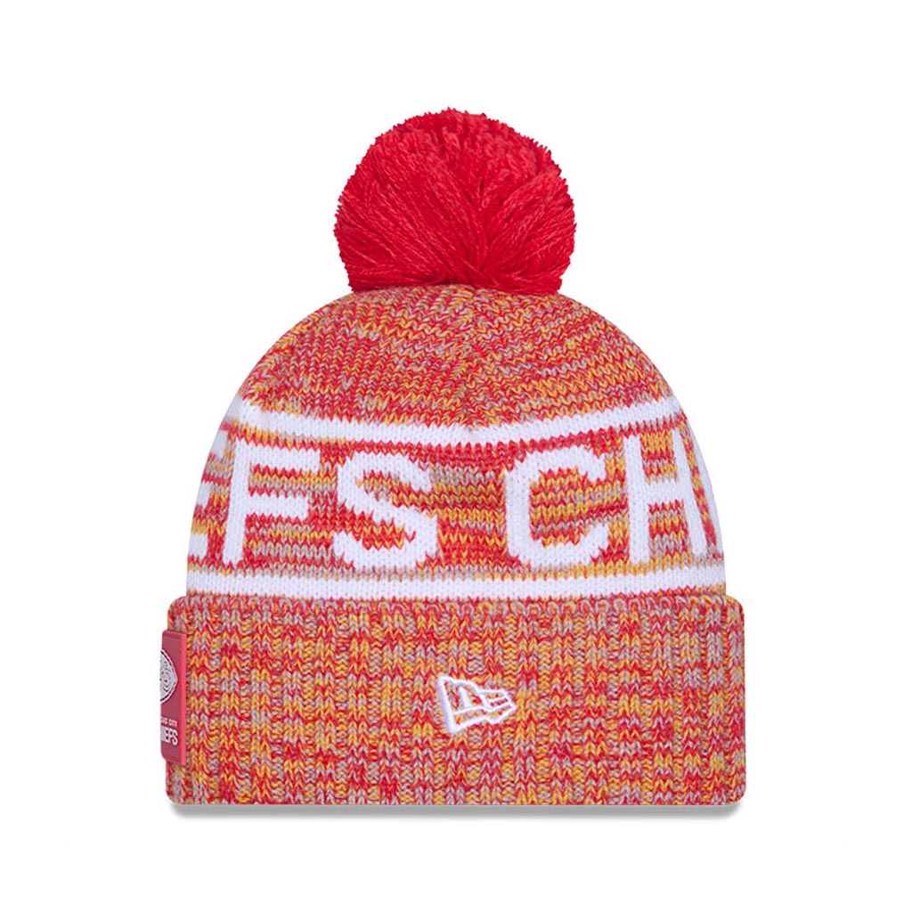 NFL Kansas City Chiefs New Era 2025 Sideline Sport Knit Hat - Red