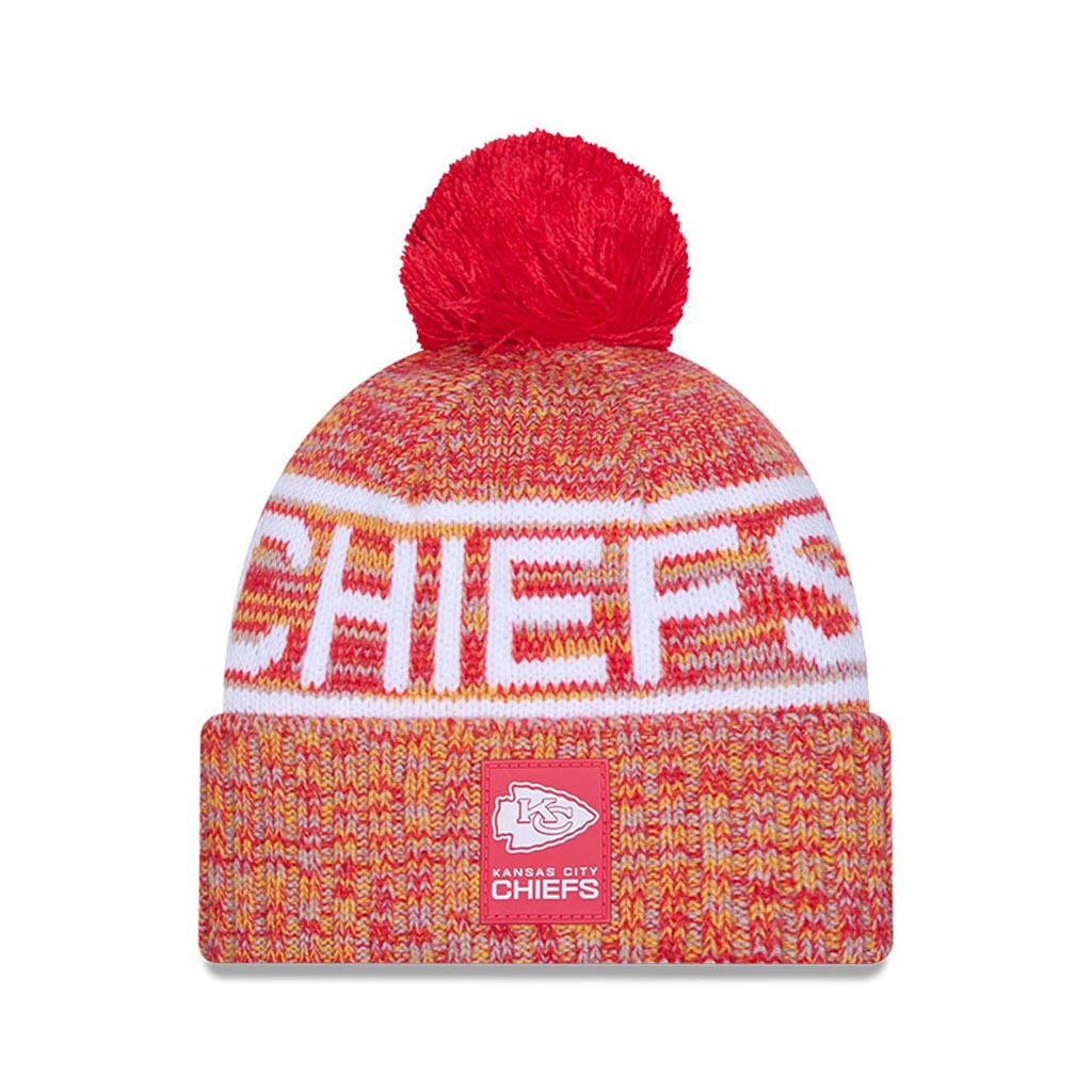 NFL Kansas City Chiefs New Era 2025 Sideline Sport Knit Hat - Red
