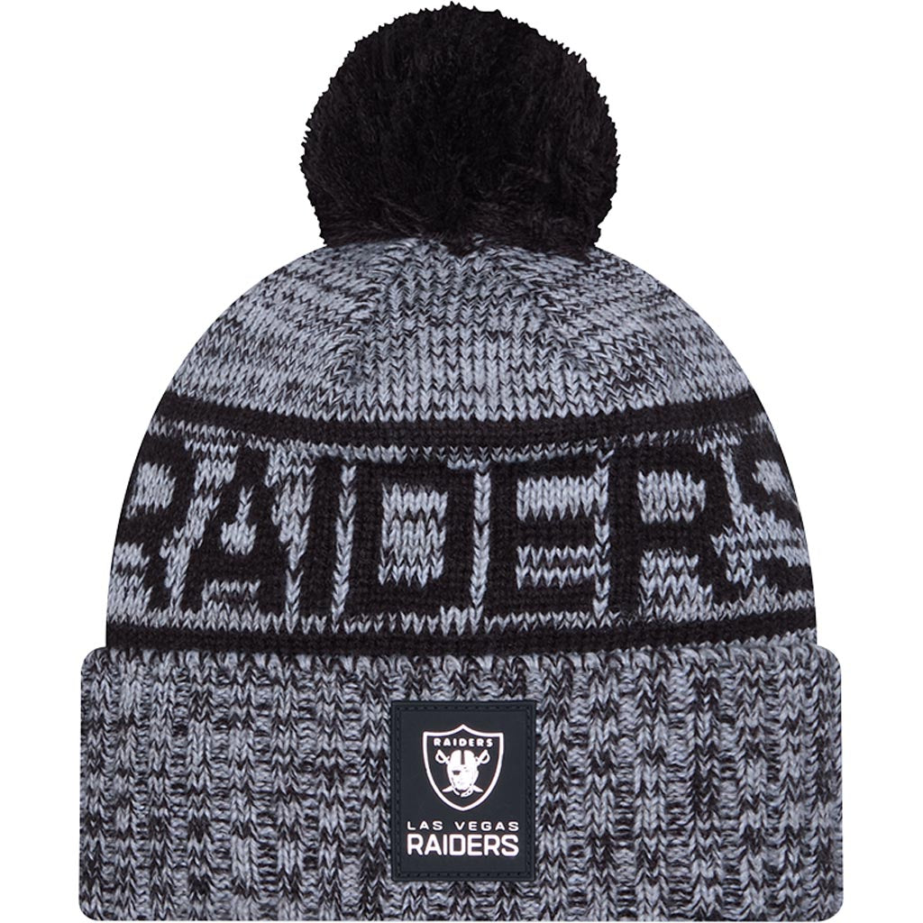 NFL Las Vegas Raiders New Era 2025 Sideline Sport Knit Hat - Black