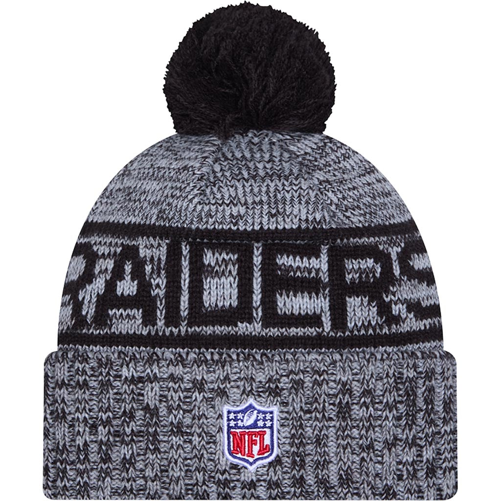 NFL Las Vegas Raiders New Era 2025 Sideline Sport Knit Hat - Black