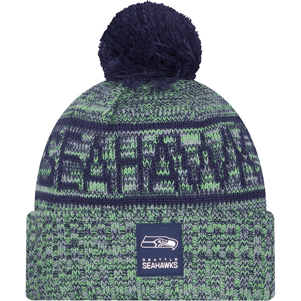 NFL Seattle Seahawks New Era 2025 Sideline Sport Knit Hat - Navy