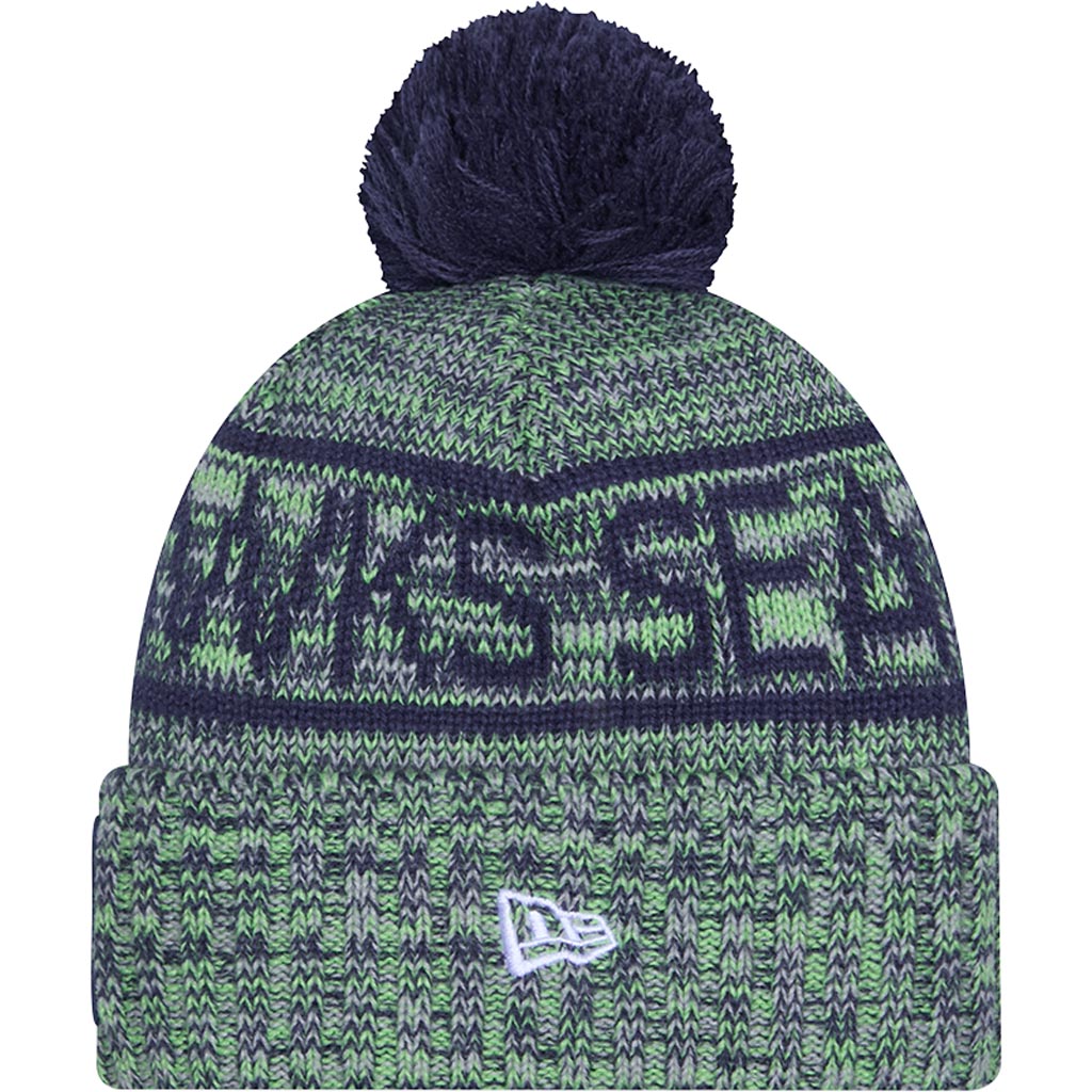NFL Seattle Seahawks New Era 2025 Sideline Sport Knit Hat - Navy