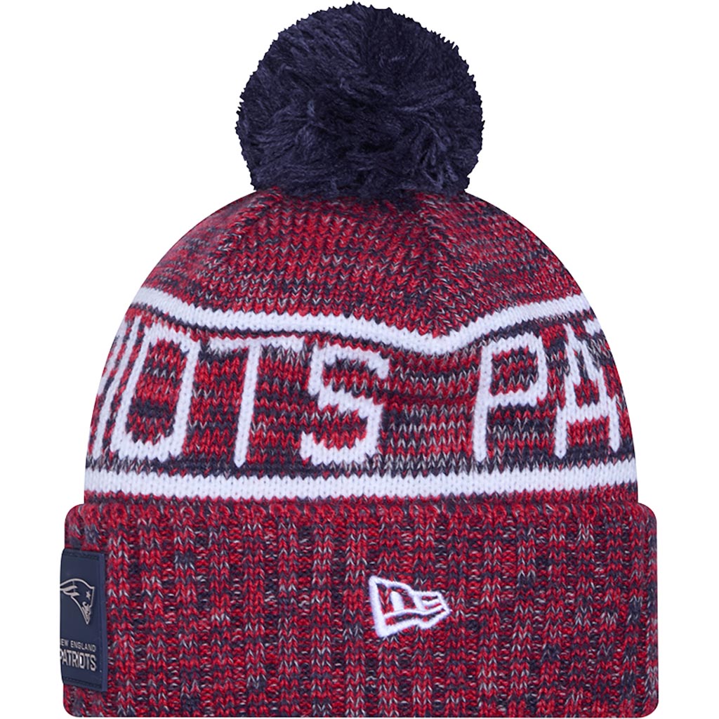 NFL New England Patriots New Era 2025 Sideline Sport Knit Hat - Navy