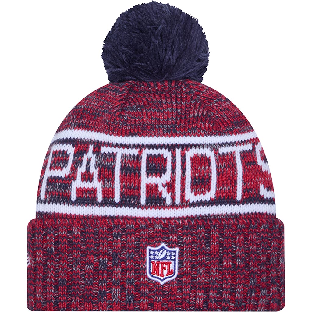 NFL New England Patriots New Era 2025 Sideline Sport Knit Hat - Navy