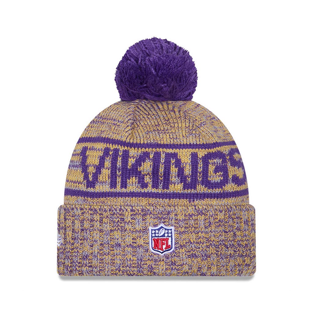 NFL Minnesota Vikings New Era 2025 Sideline Sport Knit Hat - Purple