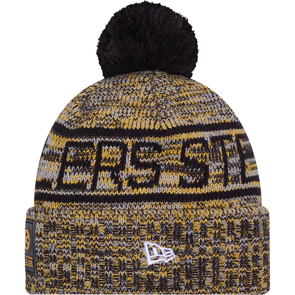 NFL Pittsburgh Steelers New Era 2025 Sideline Sport Knit Hat - Black