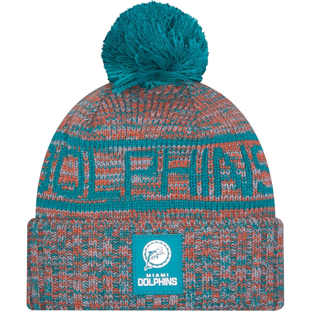 NFL Miami Dolphins New Era 2025 Sideline Sport Knit Hat - Teal