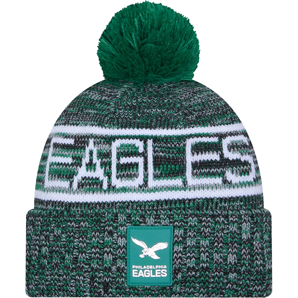 NFL Philadelphia Eagles New Era Throwback 2025 Sideline Sport Knit Hat - Green