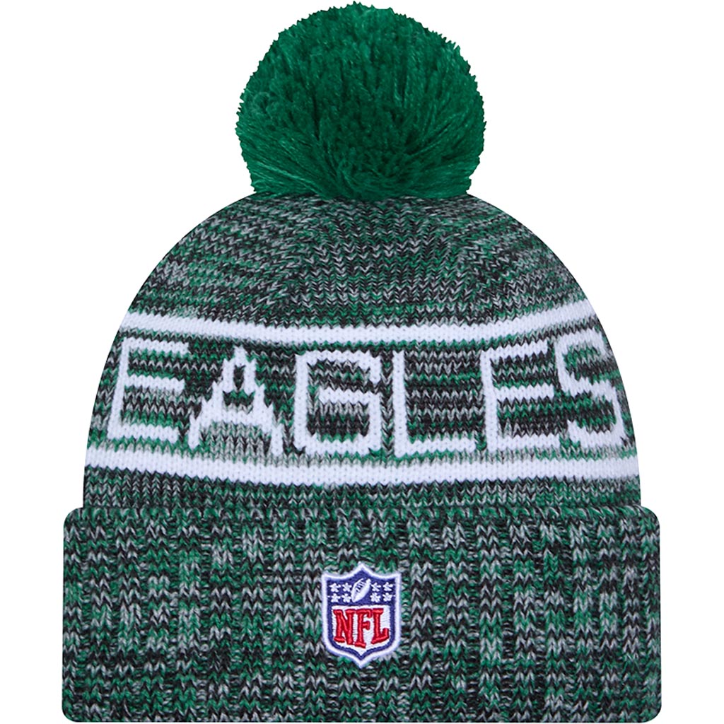 NFL Philadelphia Eagles New Era Throwback 2025 Sideline Sport Knit Hat - Green