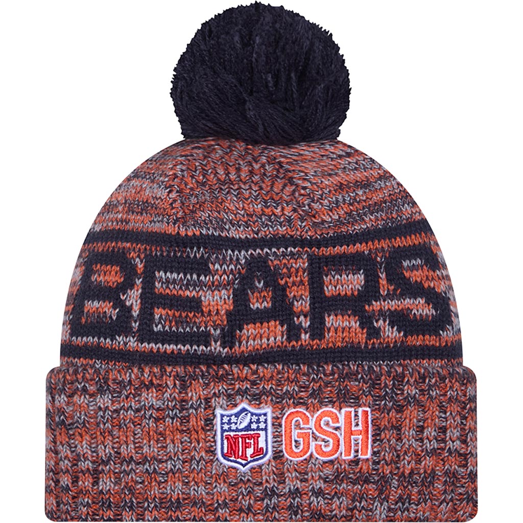 NFL Chicago Bears New Era 2025 Sideline Sport Knit Hat - Navy