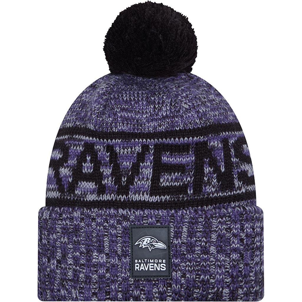 NFL Baltimore Ravens New Era 2025 Sideline Sport Knit Hat - Black