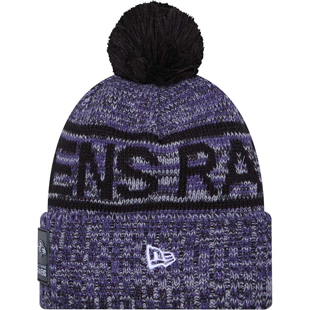NFL Baltimore Ravens New Era 2025 Sideline Sport Knit Hat - Black