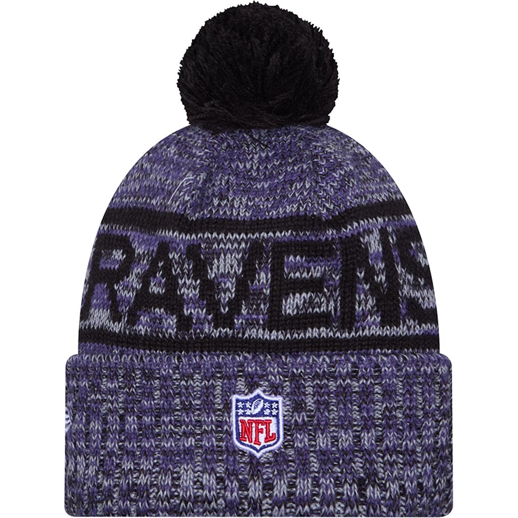 NFL Baltimore Ravens New Era 2025 Sideline Sport Knit Hat - Black