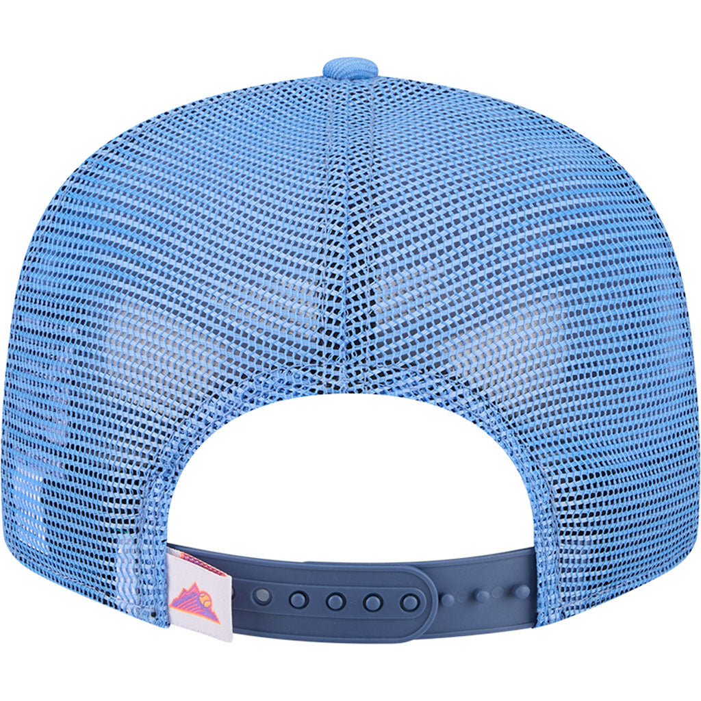 MLB Colorado Rockies New Era OTC Trucker 9FIFTY Snapback Hat - Light blue