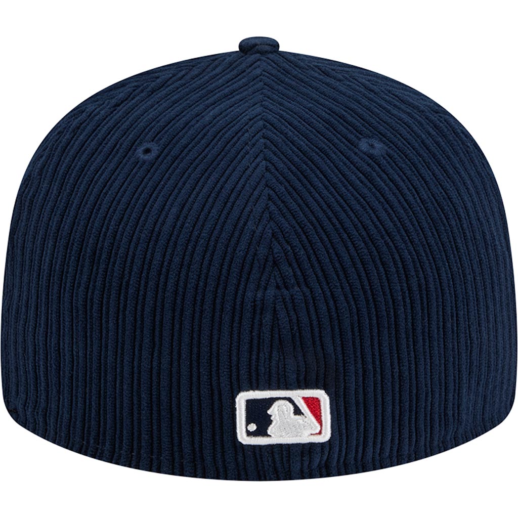 MLB Atlanta Braves New Era Chenille Pop 59FIFTY Fitted Hat - Navy