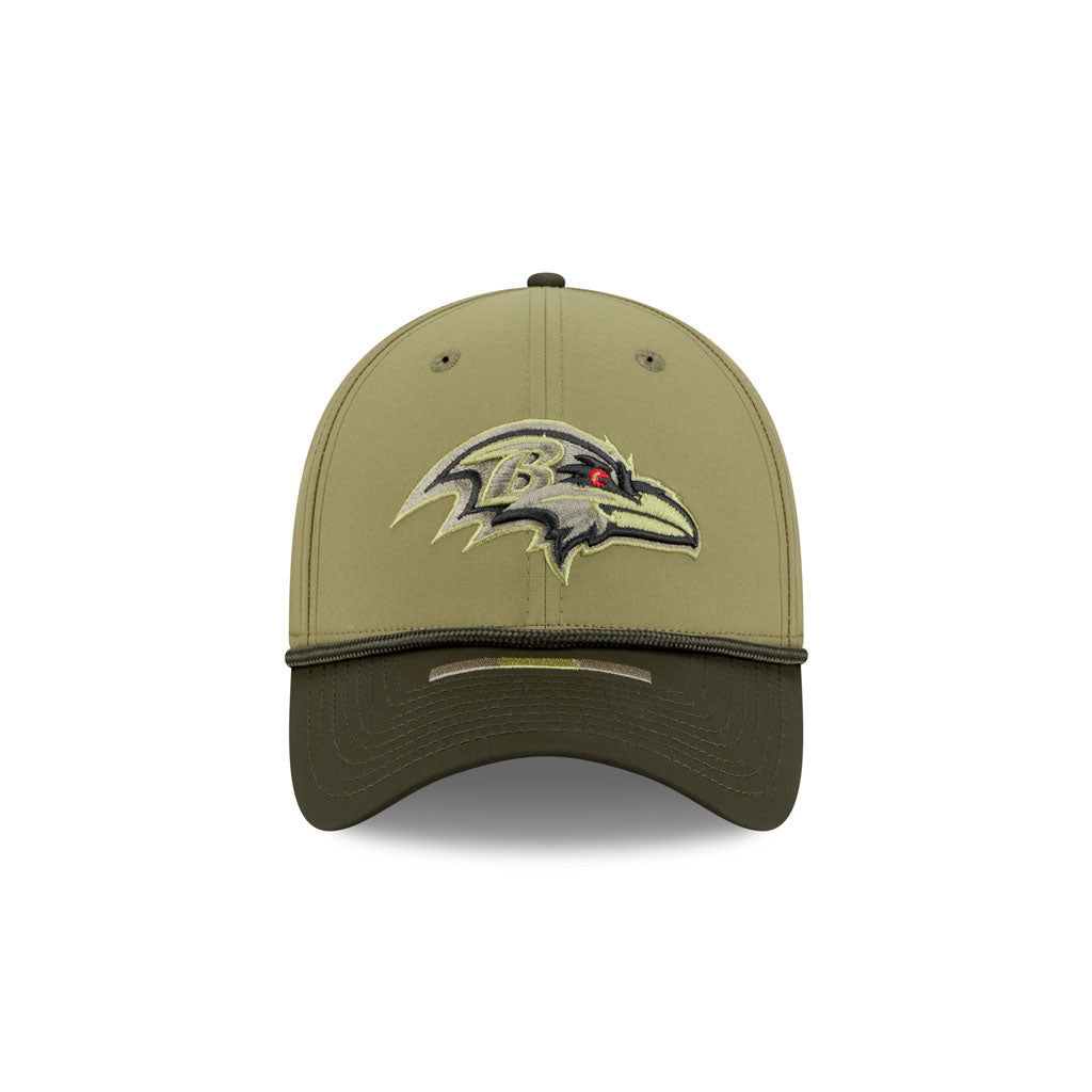 NFL Baltimore Ravens New Era 2025 Salute to Service 39THIRTY Flex Fit Hat - Green