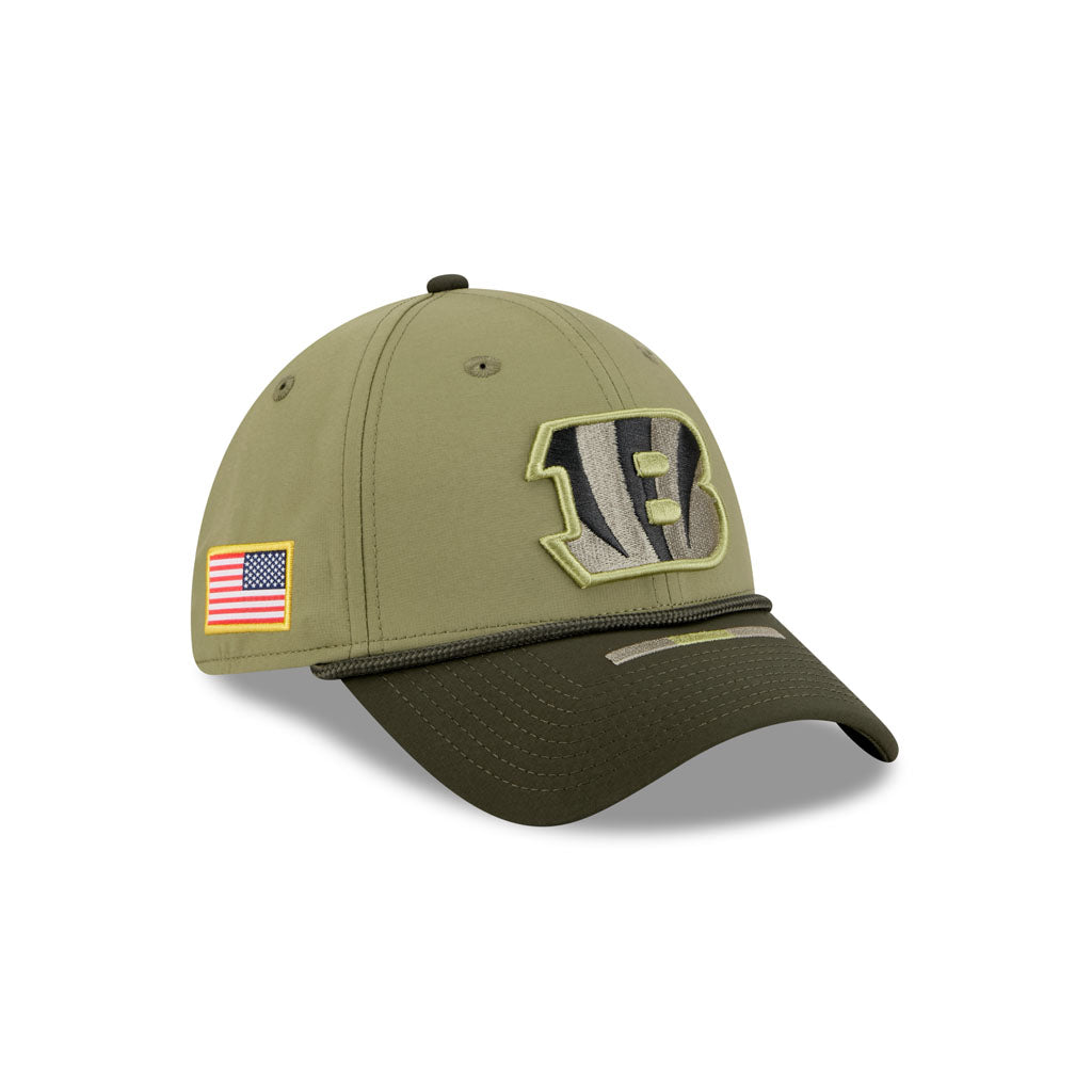 NFL Cincinnati Bengals New Era 2025 Salute to Service 39THIRTY Flex Fit Hat - Green