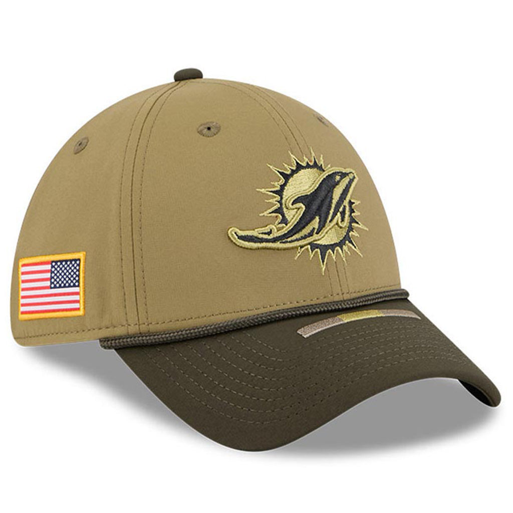NFL Miami Dolphins New Era 2025 Salute to Service 39THIRTY Flex Fit Hat - Green