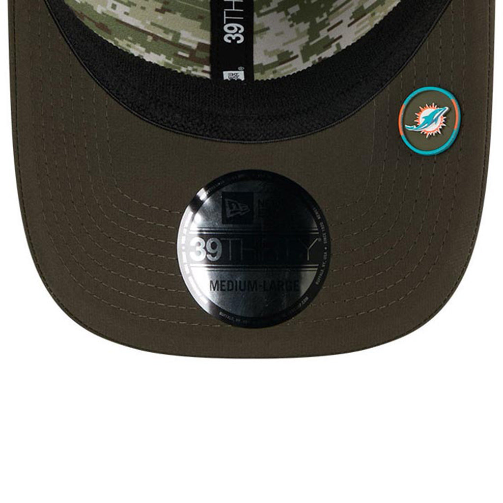 NFL Miami Dolphins New Era 2025 Salute to Service 39THIRTY Flex Fit Hat - Green