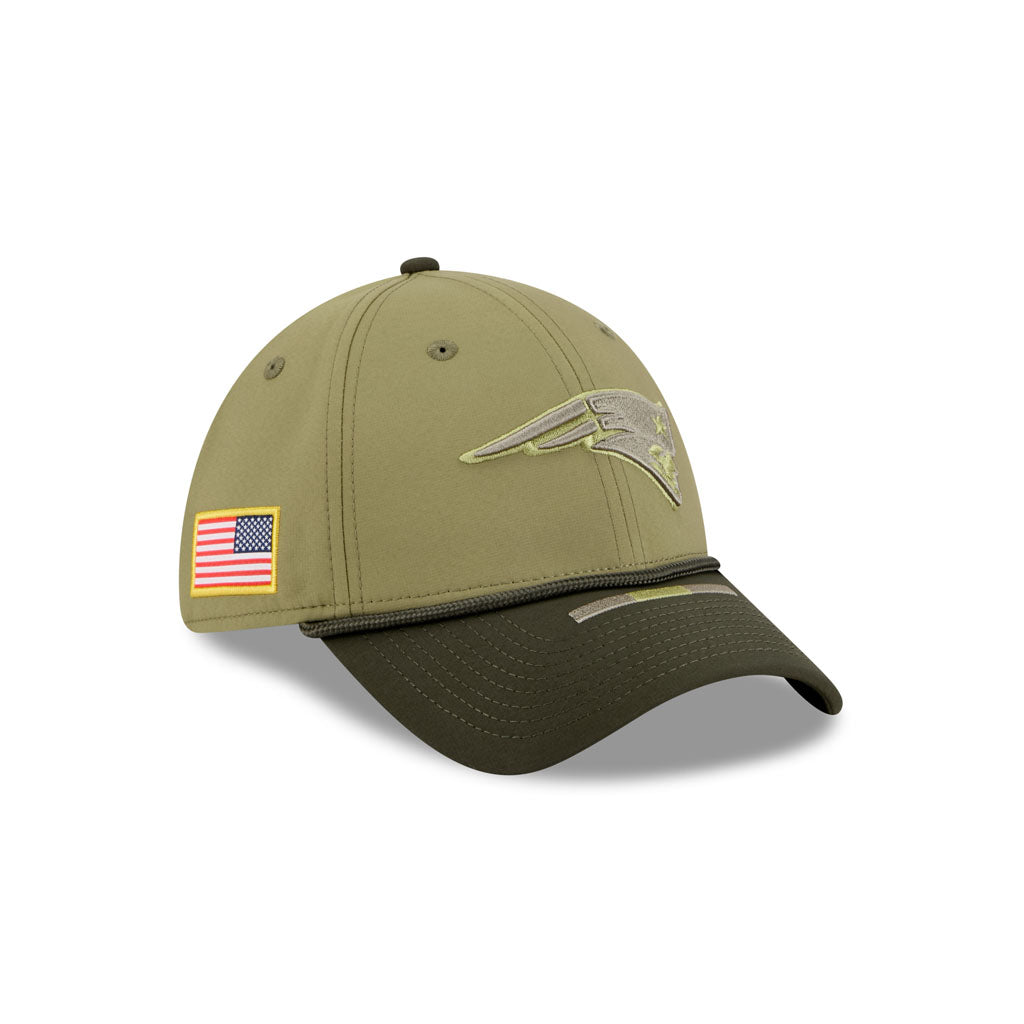 NFL New England Patriots New Era 2025 Salute to Service 39THIRTY Flex Fit Hat - Green
