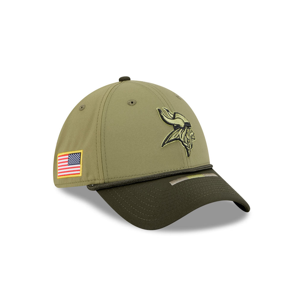 NFL Minnesota Vikings New Era 2025 Salute to Service 39THIRTY Flex Fit Hat - Green
