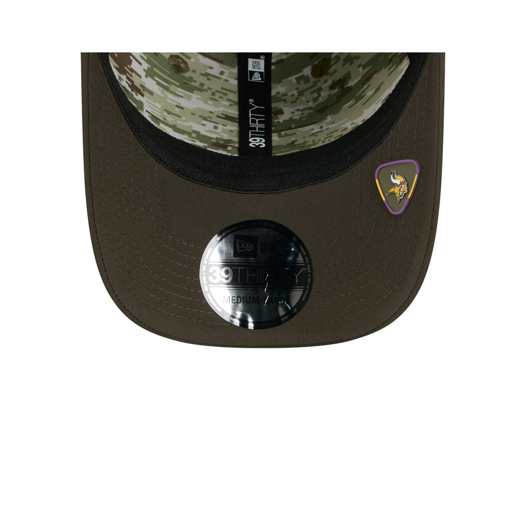 NFL Minnesota Vikings New Era 2025 Salute to Service 39THIRTY Flex Fit Hat - Green