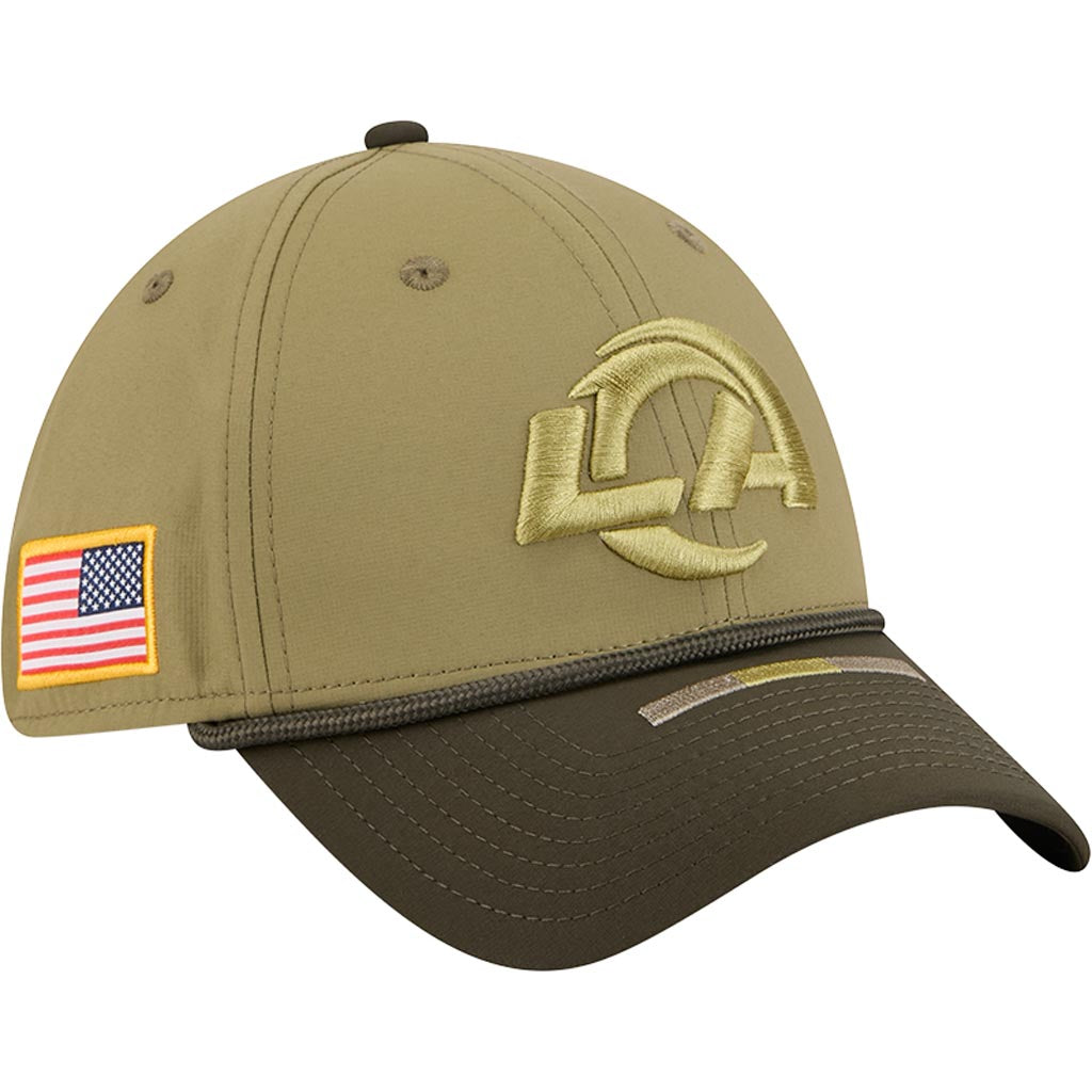 NFL Los Angeles Rams New Era 2025 Salute to Service 39THIRTY Flex Fit Hat - Green