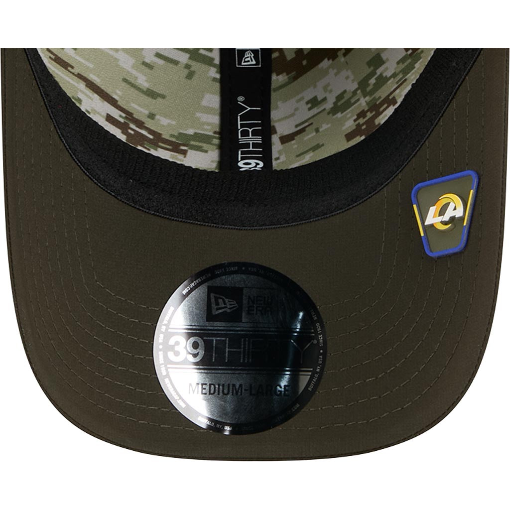 NFL Los Angeles Rams New Era 2025 Salute to Service 39THIRTY Flex Fit Hat - Green