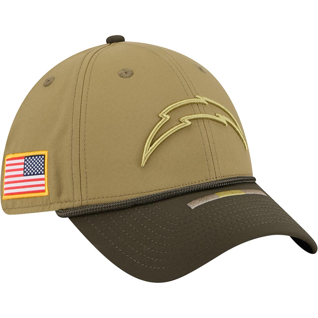 NFL Los Angeles Chargers New Era 2025 Salute to Service 39THIRTY Flex Fit Hat - Green