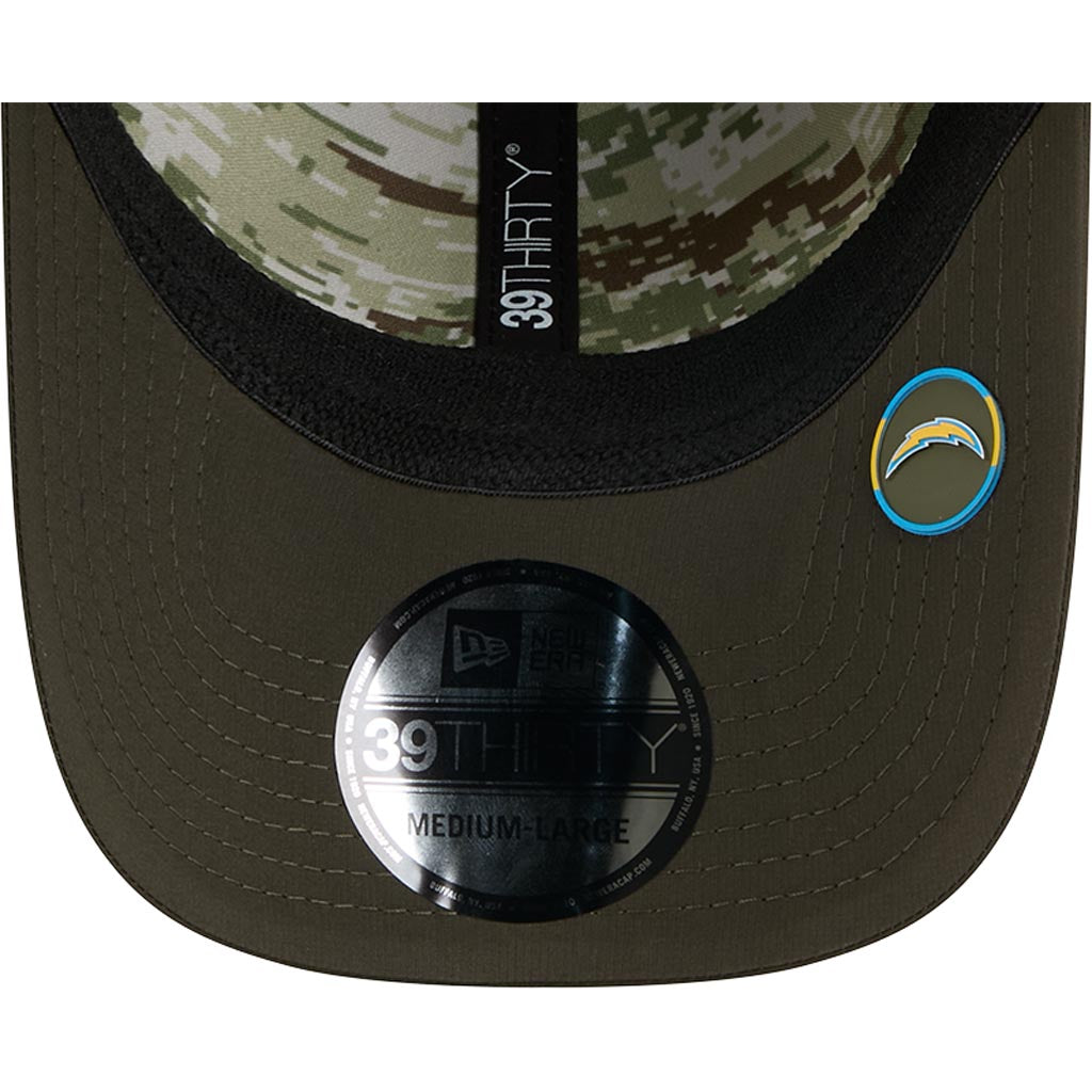 NFL Los Angeles Chargers New Era 2025 Salute to Service 39THIRTY Flex Fit Hat - Green