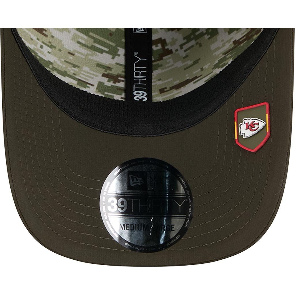 NFL Kansas City Chiefs New Era 2025 Salute to Service 39THIRTY Flex Fit Hat - Green