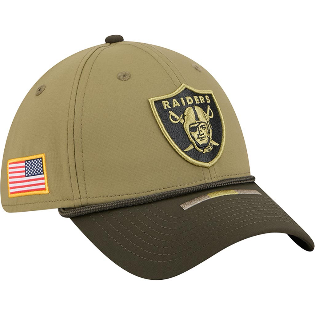 NFL Las Vegas Raiders New Era 2025 Salute to Service 39THIRTY Flex Fit Hat - Green