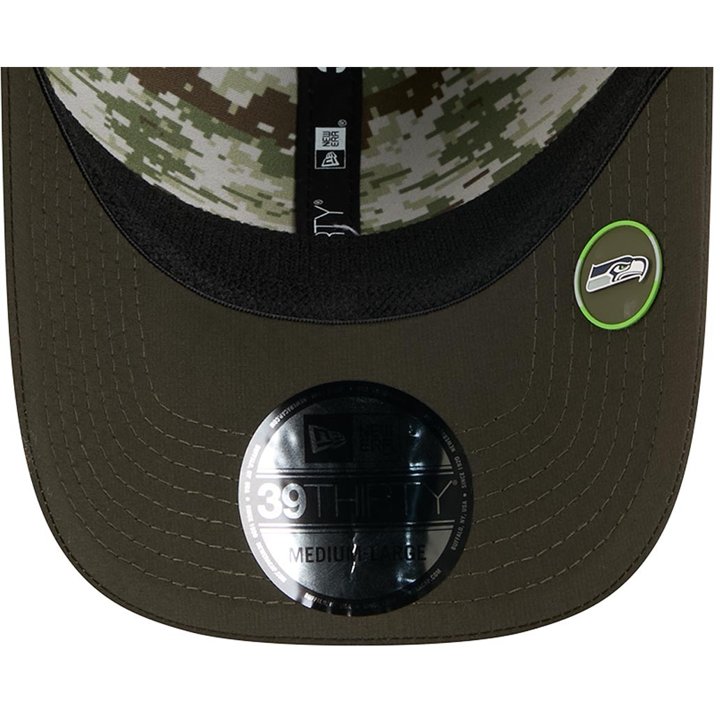 NFL Seattle Seahawks New Era 2025 Salute to Service 39THIRTY Flex Fit Hat - Green