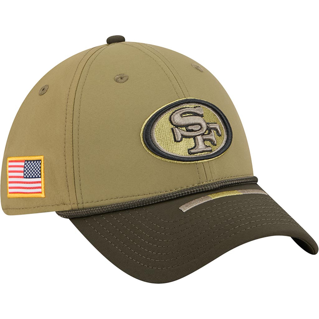 NFL San Francisco 49ers New Era 2025 Salute to Service 39THIRTY Flex Fit Hat - Green