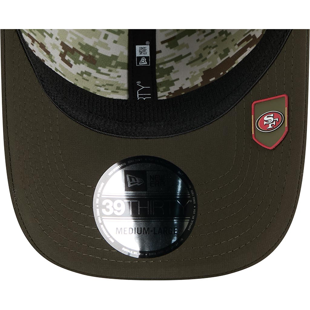 NFL San Francisco 49ers New Era 2025 Salute to Service 39THIRTY Flex Fit Hat - Green